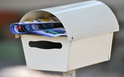 Mail sticking out of letterbox