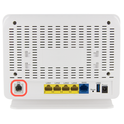 Netcomm Nf8ac Vdsl Adsl Wi Fi Modem Router Back Dsl Port