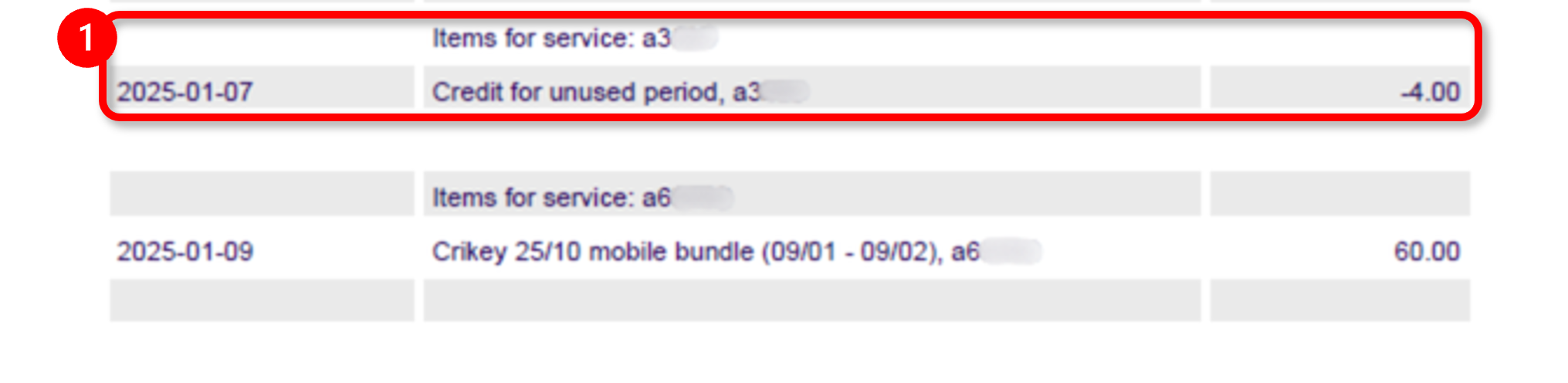 Invoice Pro Rata 2